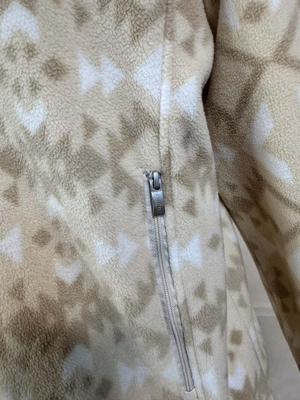 Ariat Women's Prescott Full Zip Fleece Jacket in Sand Dune Geo, size large - Picture 7 of 11